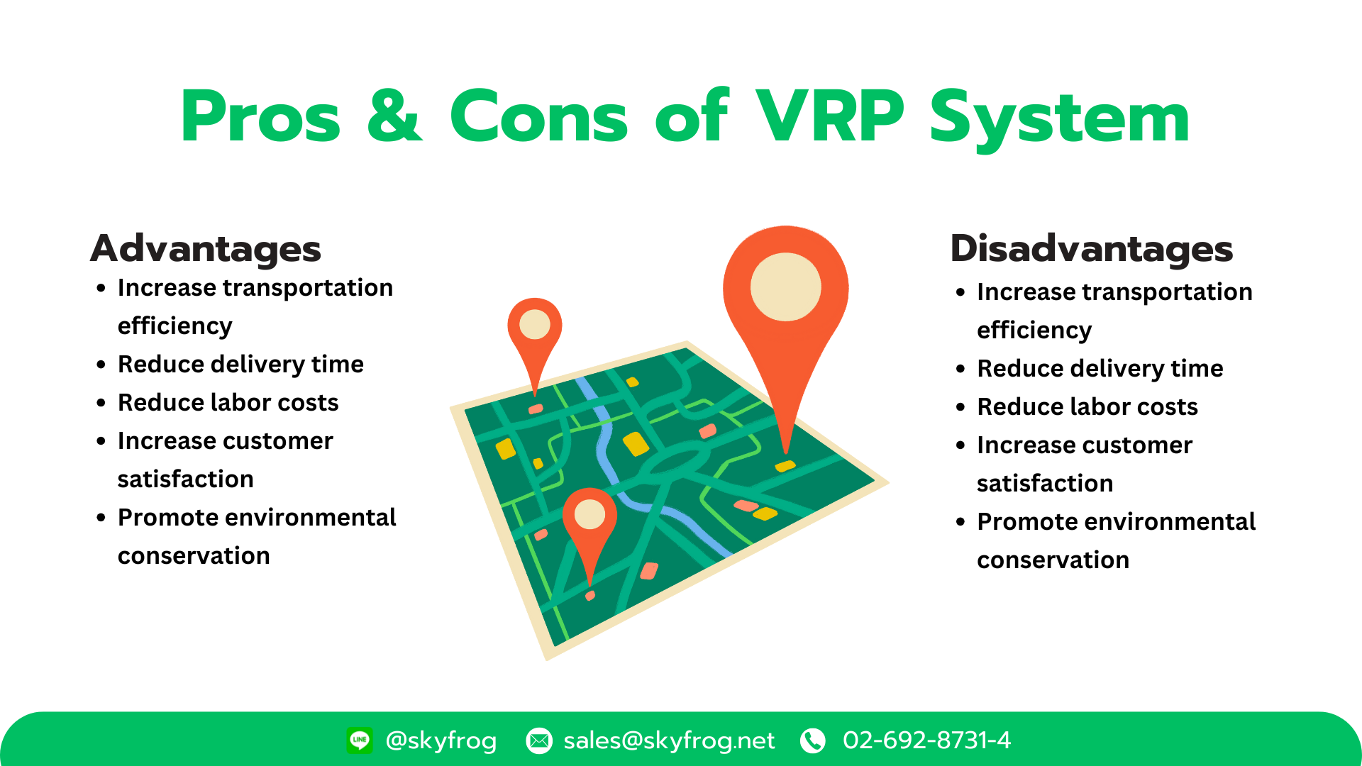 Advantages and disadvantages of VRP